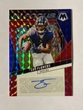 2025 Panini Mosaic In Focus Signatures Zay Flowers #IFS-ZFS card