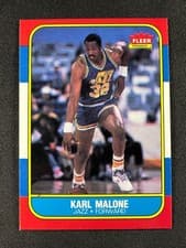 Karl Malone 1986 Fleer card