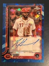 2025 Topps Chrome Update Sapphire Chrome Sapphire Autographs Rece Hinds #USA-RH card
