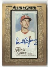 Paul DeJong 2020 Topps Allen & Ginter Mini Autographs card