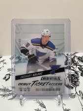 2024-25 Upper Deck Credentials Acetate Debut Ticket Access Zachary Bolduc #DTAA-ZB card