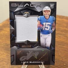 2024 Panini Black Rookie Patch Autographs Ladd McConkey #211