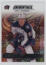 2025-26 Upper Deck Credentials Acetate Ticket Access Kent Johnson #TA-KJ card