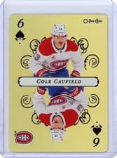 2025-26 O-Pee-Chee Playing Cards Cole Caufield #6-SPADES card