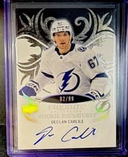 2024-25 Upper Deck Ice Exquisite Collection Rookies Signatures Declan Carlile #ERS-DC card