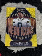 2025 Panini Select Neon Icons Matthew Golden #8 card