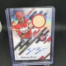 2025 Topps Pristine Pristine Pieces Autograph Relics Spencer Steer #PPAR-SS card