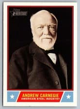 Andrew Carnegie 2025 Topps Heritage Notable Americans card