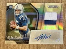 2025 Panini Prizm Rookie Patch Autographs Riley Leonard #16 card