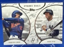 2025 Topps Dynamic Duals Base Set Francisco Lindor / Derek Jeter #39 card
