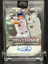 2025 Topps Chrome Black Super Futures Autographs Jasson Domínguez #FSA-JD card