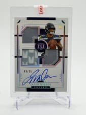2025 Panini National Treasures Rookie Material Signatures RPS Triple Jalen Milroe #8 card