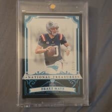 2025 Panini National Treasures Base Set Drake Maye #68 card