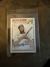 2026 Topps Heritage Real One Autographs Yanquiel Fernández #ROA-YF card