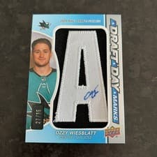 2025-26 SP Game Used Draft Day Marks Ozzy Wiesblatt #DDM-OW card