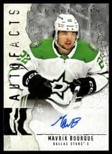 Mavrik Bourque 2025-26 Upper Deck Artifacts Autofacts card