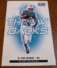 2025 Score Throwbacks De’Von Achane #9 card