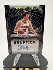 2024-25 Panini Obsidian Rookie Eruption Autographs Quinten Post #REA-PST card