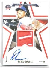 2025 Panini Stars & Stripes Signature Materials Pablo Torres #SSM-PT card