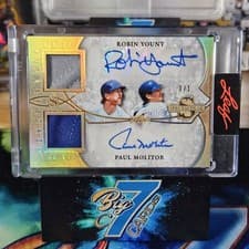 2025 Leaf Spectacular Baseball Dual Autograph Memorabilia Robin Yount / Paul Molitor #DM-10 card