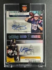 Najee Harris Mac Jones 2021 Panini Contenders Round Numbers Dual card