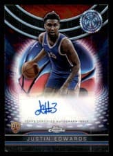 2024-25 Topps Chrome Topps Certified Autograph Issue Rookies Justin Edwards #TCRA-JE card