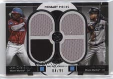 2024 Topps Museum Collection Dual Player Primary Pieces Quad Relics Jazz Chisholm Jr. / Luis Arraez #DPQR-CJA card
