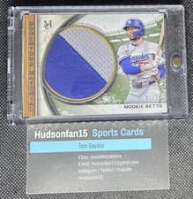 2025 Topps Museum Collection Momentous Material Jumbo Patch Relics Mookie Betts #MMJP-MB