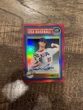 2025 Panini Stars & Stripes USA Baseball Throwback Signatures Jonathan Santucci #AS-JS card