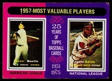 1957 MVP's: Mickey Mantle, Hank Aaron
