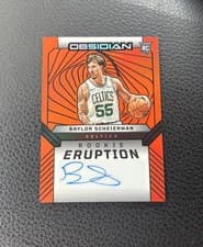 2024-25 Panini Obsidian Rookie Eruption Autographs Baylor Scheierman #REA-BAY card