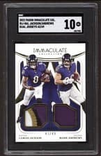 Lamar Jacksons, Mark Andrews 2022 Panini Immaculate Collection card