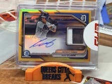 2025 Bowman Chrome Auto Relics Max Clark #BCAR-MC card