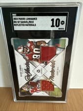 Jerry Rice / Deebo Samuel 2024 Panini Luminance Reflected Materials card