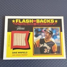 2026 Topps Heritage Flashback Relics Dave Winfield #FBR-DW card