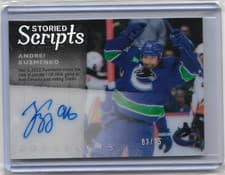 2024-25 Upper Deck Artifacts Storied Scripts Andrei Kuzmenko #SS-AK card