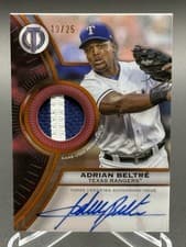2025 Topps Tribute Threads Autograph Relics Adrian Beltre #TTTA-BELT card