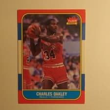Charles Oakley 1986 Fleer card