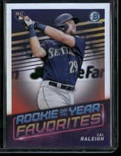 Cal Raleigh 2022 Bowman Rookie of the Year Favorites card