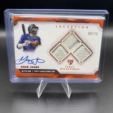 2025 Topps Inception MLB First Milestone Autograph Relics Home Run Greg Jones #ARHR-GJ card