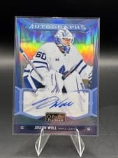 Joseph Woll 2024-25 O-Pee-Chee Platinum Blue Rainbow Autographs card
