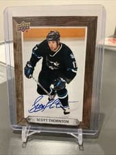 2024-25 Upper Deck Engrained Icons Beehive Portrait Signatures Scott Thornton #BH-TH card