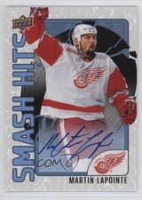 2025-26 Upper Deck Detroit Red Wings Centennial Smash Hits Auto Martin Lapointe #SH-9 card