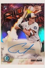 2025 Bowman Chrome Adios Autographs Coby Mayo #AAV-CM card