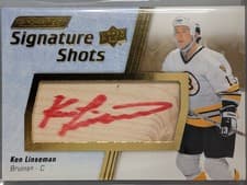 2024-25 Upper Deck Engrained Icons Signature Shots Manufactured Stick Relics Ken Linseman #SS-KL card
