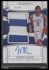 Wendell Moore Jr. 2022 Panini National Treasures Collegiate card