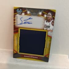 2025-26 Bowman University Best Prospect Jumbo Relic Autographs Sarah Strong #PJR-SS card