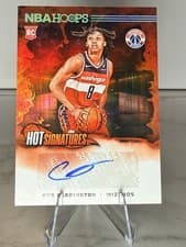 2024-25 Hoops Hot Signatures Rookies Bub Carrington #HSR-CAR card