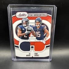 2024 Panini Absolute Team Tandem Materials DJ Moore / Rome Odunze #TTM-RC3 card