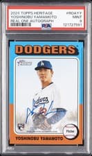 2024 Topps Heritage Real One Autograph Yoshinobu Yamamoto #ROAYY card